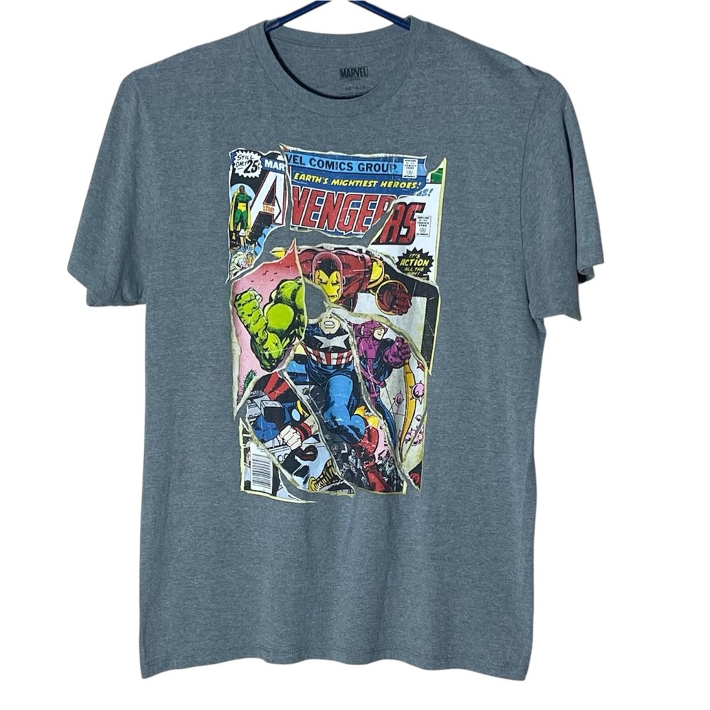 Marvel Avengers Comic Cover T-Shirt - Grey